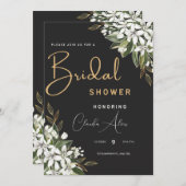 Schwarzes und goldfarbenes Brautparty Save The Date (Vorne/Hinten)