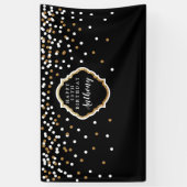 Schwarzes und Goldfunkelnder Tupfen-Hintergrund Banner (Vertikal)