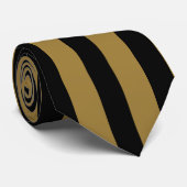 Schwarzes und Goldgestreifte Krawatte (Gerollt)
