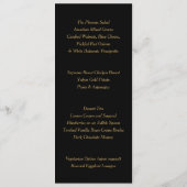 Schwarzes und GoldImitat-Folieconfetti-Punkte - Menükarte (Rückseite)