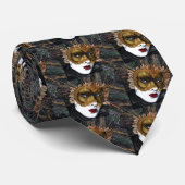Schwarzes und Goldkarnevals-Maske durch PSOVART Krawatte (Gerollt)