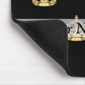 Schwarzes und Goldkronenmuster Mousepad (Ecke)