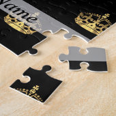 Schwarzes und Goldkronenmuster Puzzle (Seite)
