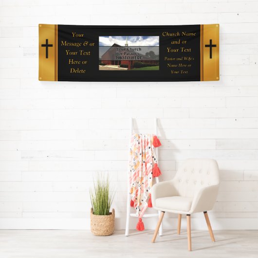 Schwarzes und Goldkundenspezifische Banner (Insitu)