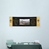 Schwarzes und Goldkundenspezifische Banner (Messeveranstaltung)