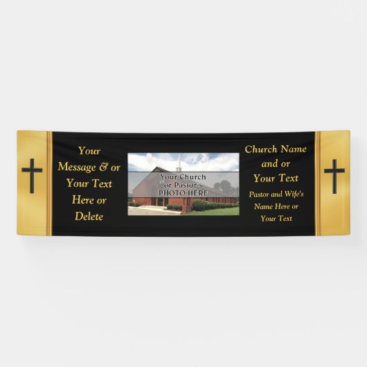 Schwarzes und Goldkundenspezifische Banner (Horizontal)