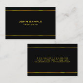 Schwarzes und Goldlicht-modernes bezauberndes Visitenkarte (Vorne/Hinten)