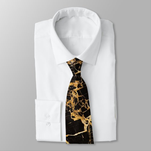 Schwarzes und Goldmarmor, Krawatte (Gebunden)