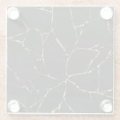 Schwarzes und GoldmarmorglasUntersetzer Glasuntersetzer (Rückseite)