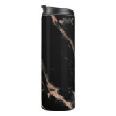 Schwarzes und Goldmarmortrommel Thermosbecher (Nach rechts gedreht)
