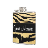 Schwarzes und Goldmetallisches Flachmann (Links)