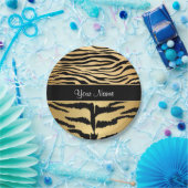 Schwarzes und Goldmetallisches Pappteller (Party)