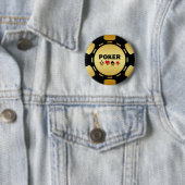 SCHWARZES UND GOLDPoker-CHIP Button (Beispiel)