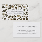 Schwarzes und Goldpopuläre Symbole auf Weiß Visitenkarte (Vorne/Hinten)