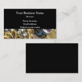 Schwarzes und Goldschmucksammlung Visitenkarte (Vorne/Hinten)