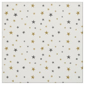 Schwarzes und Goldstern-Gewebe Stoff (Muster)