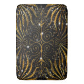 Schwarzes und Goldviktorianischer Schein Badematte (Vorderseite Vertikal)