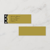 Schwarzes und GoldVisitenkarten Mini Visitenkarte (Vorne/Hinten)