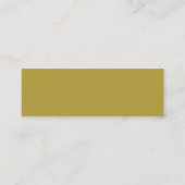 Schwarzes und GoldVisitenkarten Mini Visitenkarte (Rückseite)