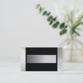 Schwarzes und GoldVisitenkarten Visitenkarte (Stehend Vorderseite)