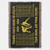 Schwarzes und GoldWrestling-Trainer-Geschenke, Decke (Vorderseite Vertikal)