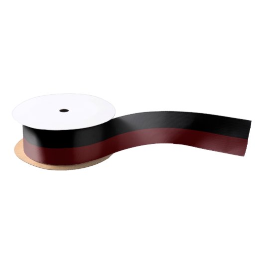 Schwarzes und Granat Striped 1,5" weit Satin-Band Satinband (Spule)