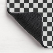 Schwarzes und Grau überprüftes Mousepad (Ecke)