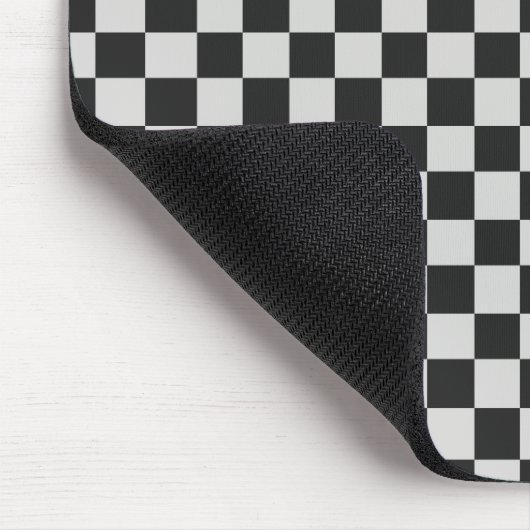 Schwarzes und Grau überprüftes Mousepad (Ecke)