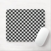 Schwarzes und Grau überprüftes Mousepad (Mit Mouse)