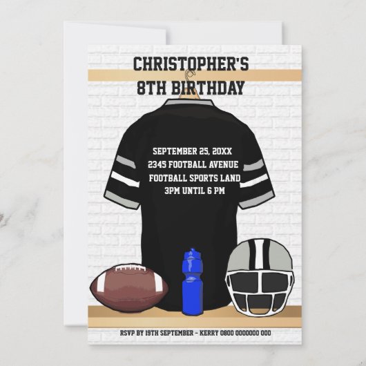 Schwarzes und graues einladung (Rückseite)