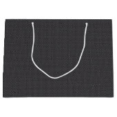 Schwarzes und graues Kohlefasermaterial Große Geschenktüte (Vorderseite)