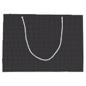Schwarzes und graues Kohlefasermaterial Große Geschenktüte (Rückseite)