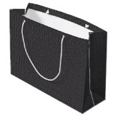 Schwarzes und graues Kohlefasermaterial Große Geschenktüte (Rückseite Schrägansicht)