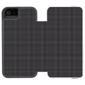 Schwarzes und graues Kohlenstoff-Faser-Polymer Incipio iPhone Geldbeutel-Hülle (Folio Geöffnet)