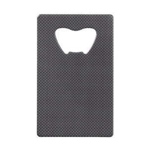 Schwarzes und graues Kohlenstoff-Faser-Polymer Kreditkarten Flaschenöffner