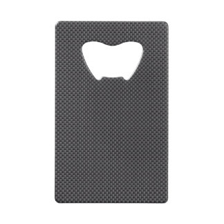 Schwarzes und graues Kohlenstoff-Faser-Polymer Kreditkarten Flaschenöffner