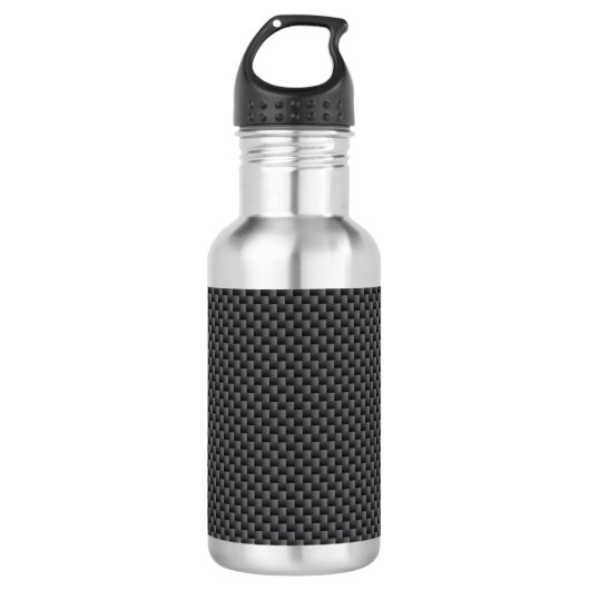 Schwarzes und graues Kohlenstoff-Faser-Polymer Trinkflasche (Vorderseite)