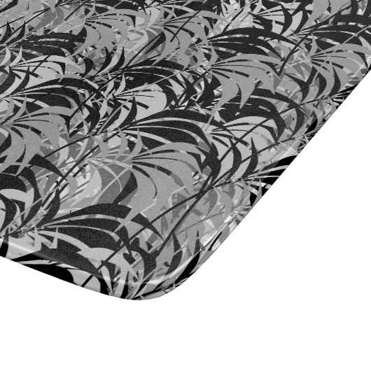 Schwarzes und graues Palmen-Schneidebrett Schneidebrett (Ecke)