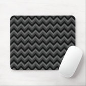 Schwarzes und graues Zickzack-Muster Mousepad (Mit Mouse)