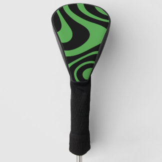 Schwarzes und grünes abstraktes cooles Design für Golf Headcover