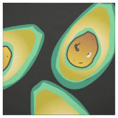 Schwarzes und grünes Avocado Muster Stoff (Muster)