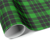 Schwarzes und grünes kariertes Verpackungs-Papier Geschenkpapier (Rolleneckpunkt)