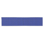 Schwarzes und indigoblaues abstraktes Muster. Kurzer Tischläufer (Horizontal)
