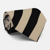 Schwarzes und kakifarbige diagonale Streifen Krawatte (Gerollt)