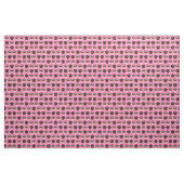 Schwarzes und Kitz-Mops-Kopf-Gewebe auf Rosa Stoff (Yard (91,4 cm))