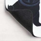 Schwarzes und Kitz-Mops-Welpen-Mausunterlage Mousepad (Ecke)