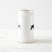 Schwarzes und Landseer Neufundland Hunde Bierglas (Mittel)