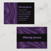 schwarzes und lila abstraktes visitenkarte (Vorne/Hinten)