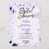 Schwarzes und Lila Brautparty Einladung (Vorne/Hinten)