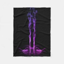 Schwarzes und Lila Drachenrauchen Fleecedecke